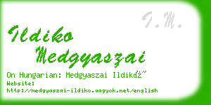 ildiko medgyaszai business card